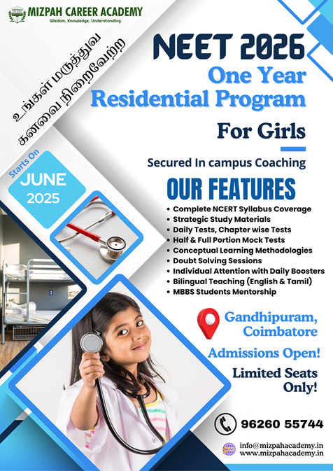 NEET 2026 repeaters batch in coimbatore